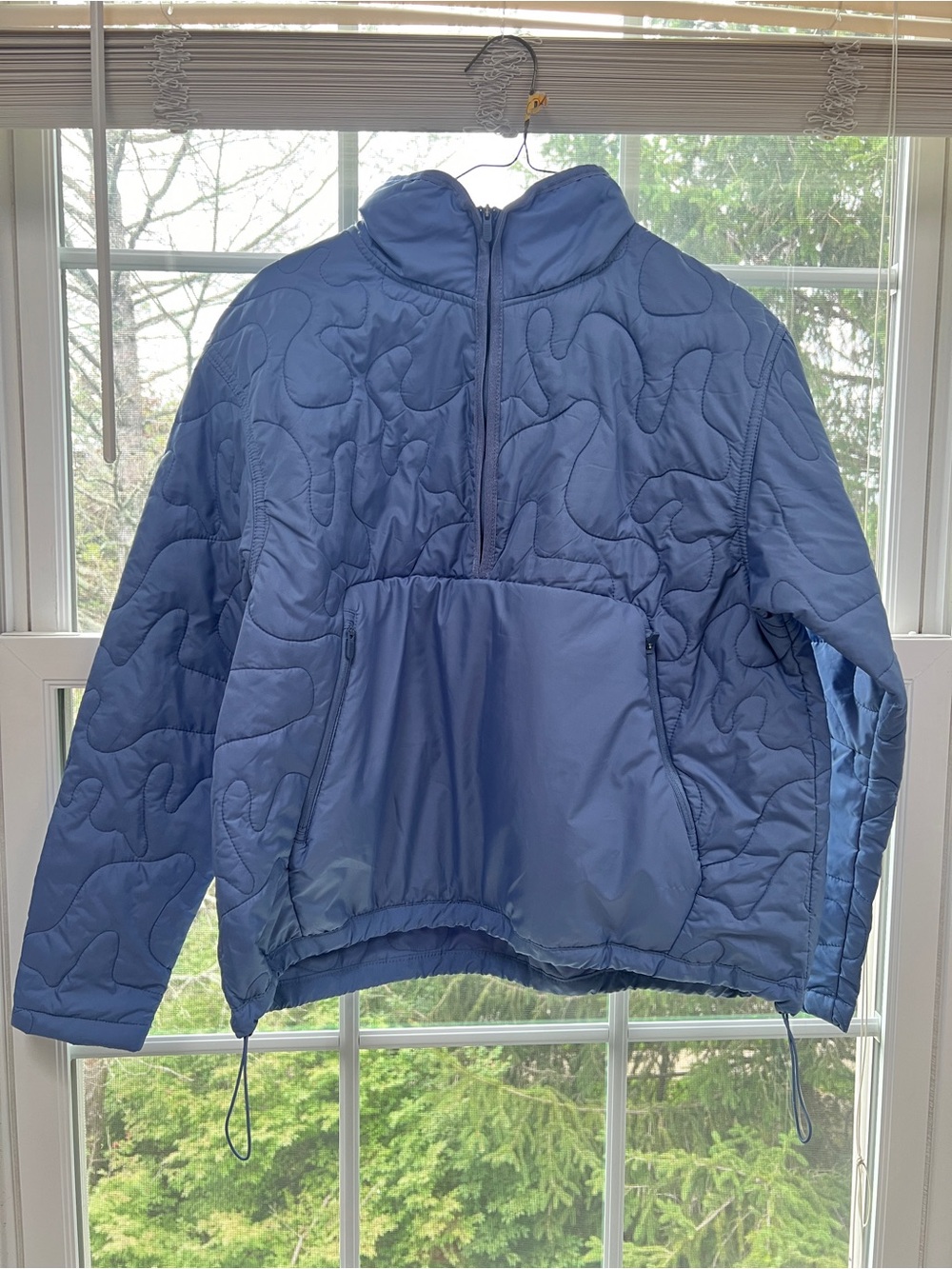 Quilted Pullover Jacket - Blue